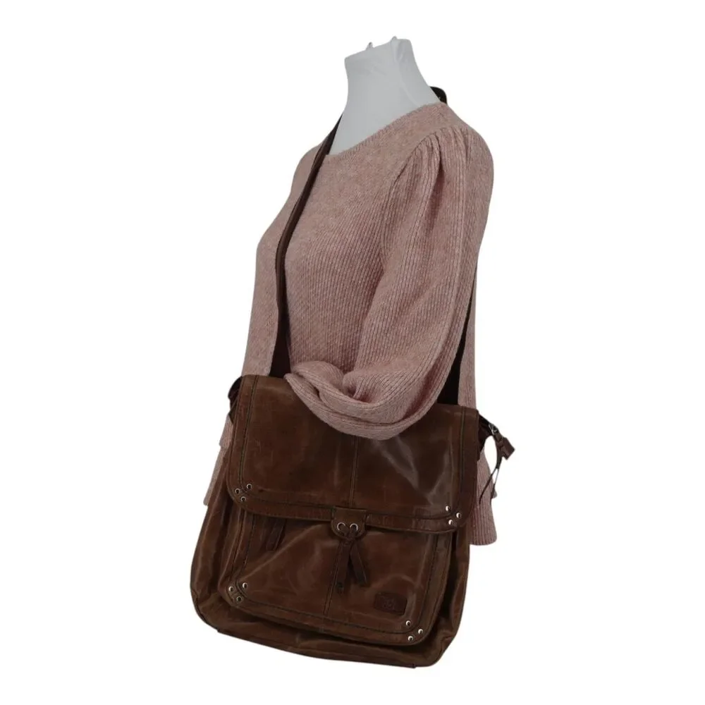 The Sak Ventura Brown Leather Convertible Backpack Messenger Bag Crossbody
